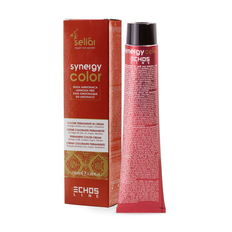 Безаміачна крем-фарба для волосся Echosline Seliar Synergy Color з арганою та кератином 6.5 Dark Blonde Mahogany, 100 мл